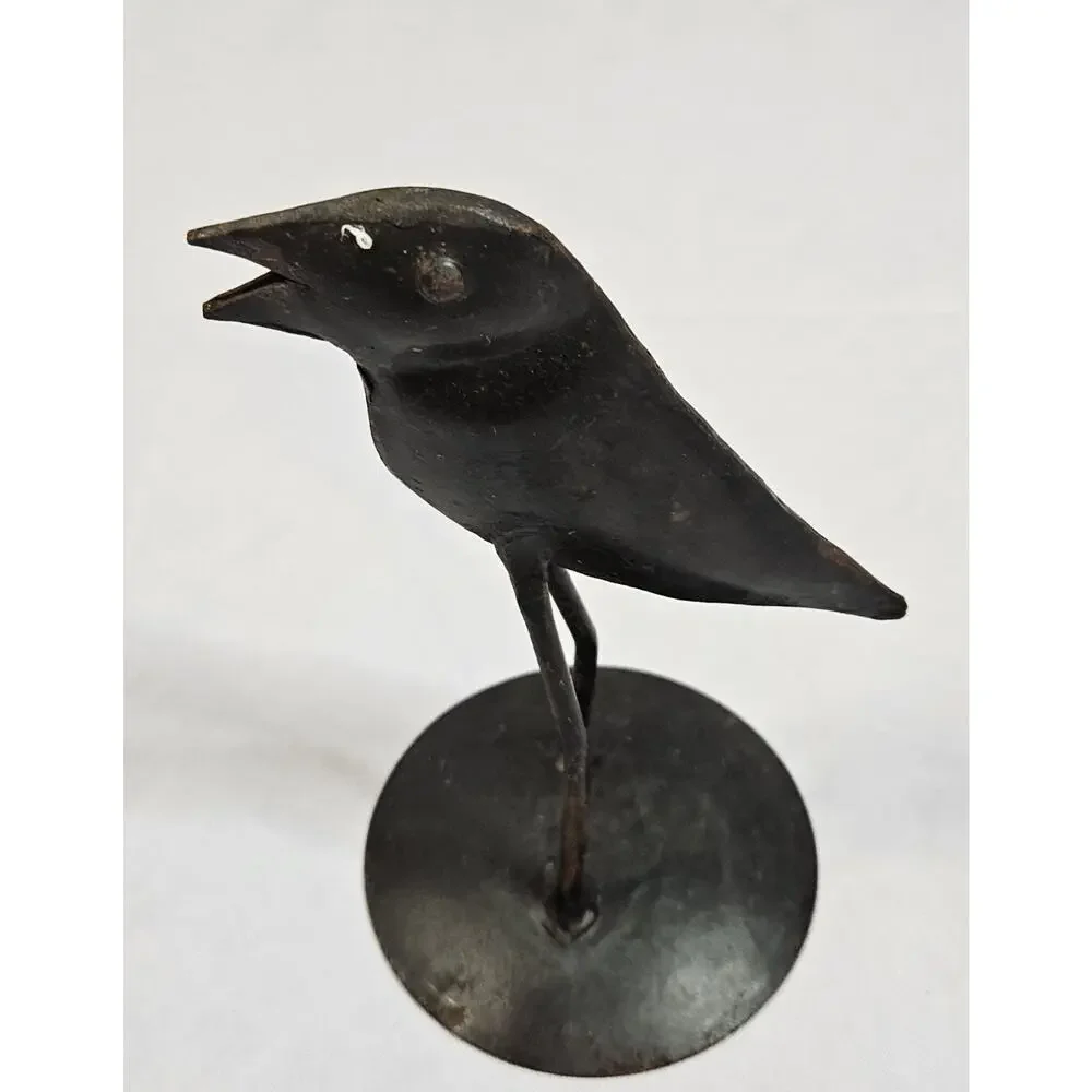Primitive Crow Raven Folk Art Decor Lot 4 Farmhouse Birdhouse Plate Frame